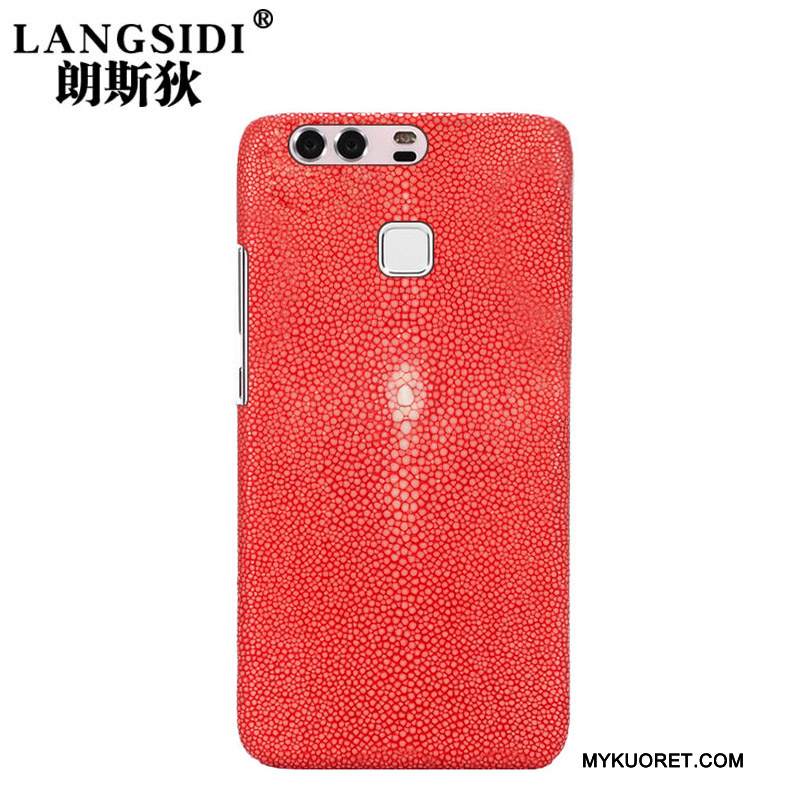 Kuori Huawei P9 Nahka Puhelimen Kuoret Muokata, Kotelo Huawei P9 Luova Vihreä