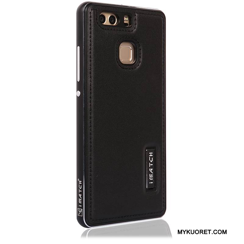 Kuori Huawei P9 Nahka Punainen Kehys, Kotelo Huawei P9 Suojaus Puhelimen Kuoret Korkea