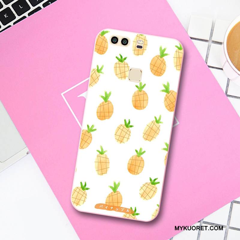 Kuori Huawei P9 Pehmeä Neste Pieni Murtumaton, Kotelo Huawei P9 Silikoni Pesty Suede Keltainen