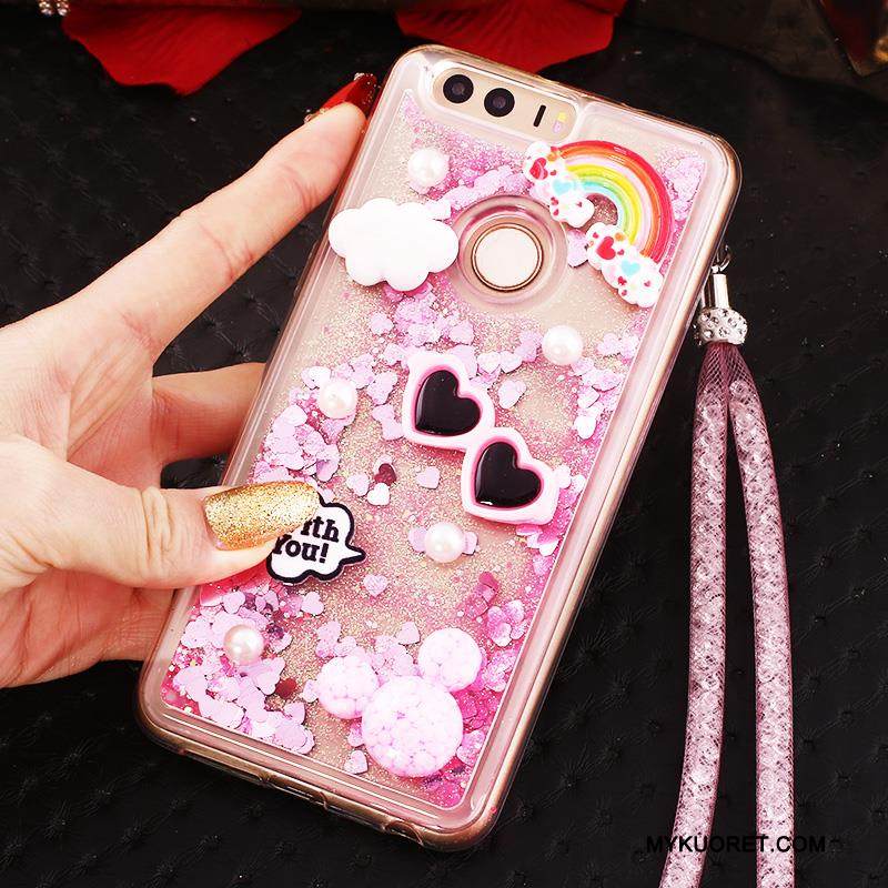 Kuori Huawei P9 Pehmeä Neste Sininen Ripustettava Kaula, Kotelo Huawei P9 Strassi Trendi Puhelimen Kuoret