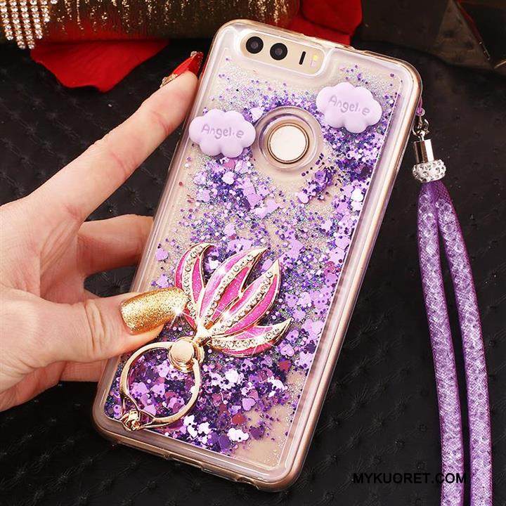 Kuori Huawei P9 Pehmeä Neste Sininen Ripustettava Kaula, Kotelo Huawei P9 Strassi Trendi Puhelimen Kuoret