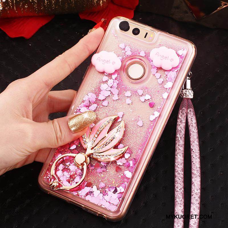 Kuori Huawei P9 Pehmeä Neste Sininen Ripustettava Kaula, Kotelo Huawei P9 Strassi Trendi Puhelimen Kuoret