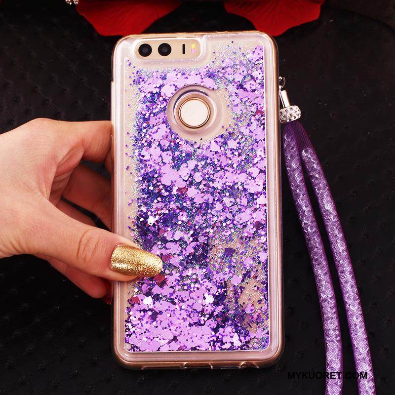 Kuori Huawei P9 Pehmeä Neste Sininen Ripustettava Kaula, Kotelo Huawei P9 Strassi Trendi Puhelimen Kuoret