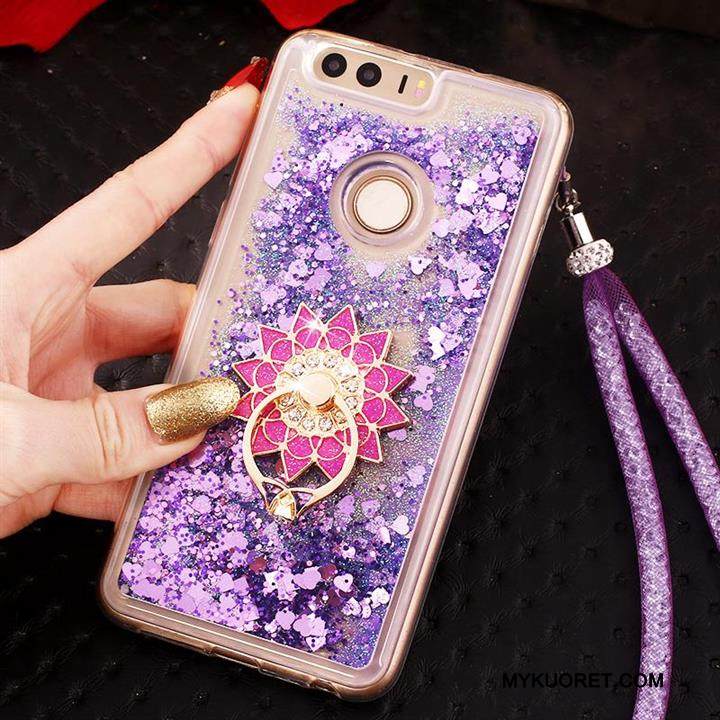 Kuori Huawei P9 Pehmeä Neste Sininen Ripustettava Kaula, Kotelo Huawei P9 Strassi Trendi Puhelimen Kuoret