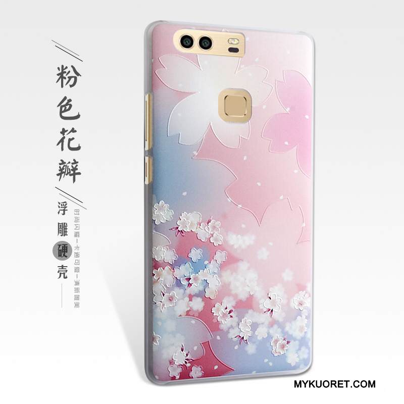 Kuori Huawei P9 Plus Kohokuviointi Keltainen Puhelimen Kuoret, Kotelo Huawei P9 Plus Suojaus