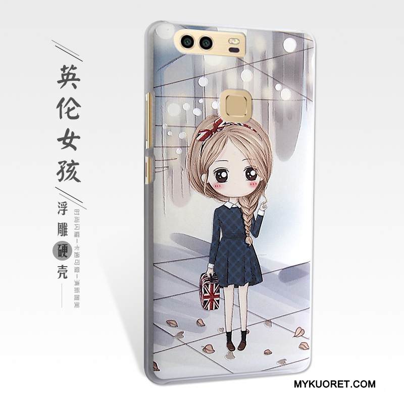 Kuori Huawei P9 Plus Kohokuviointi Keltainen Puhelimen Kuoret, Kotelo Huawei P9 Plus Suojaus