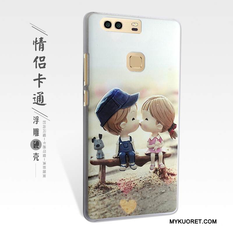 Kuori Huawei P9 Plus Kohokuviointi Keltainen Puhelimen Kuoret, Kotelo Huawei P9 Plus Suojaus