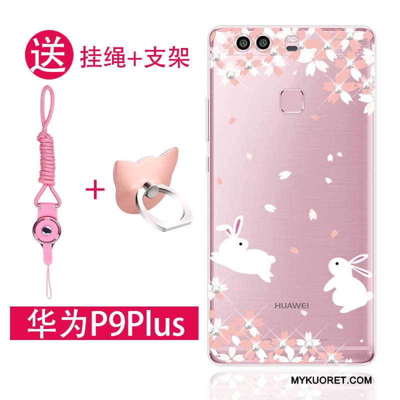 Kuori Huawei P9 Plus Laukut Puhelimen Kuoret Läpinäkyvä, Kotelo Huawei P9 Plus Pehmeä Neste Jauhe Trendi