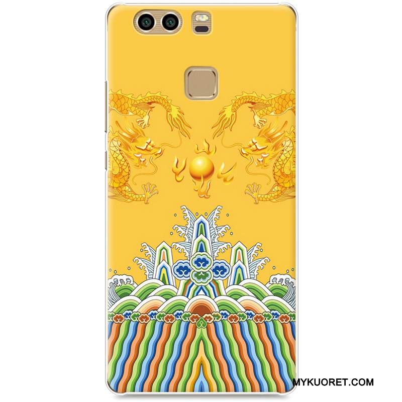 Kuori Huawei P9 Plus Luova Keltainen Kova, Kotelo Huawei P9 Plus Suojaus Puhelimen Kuoret Rakastunut