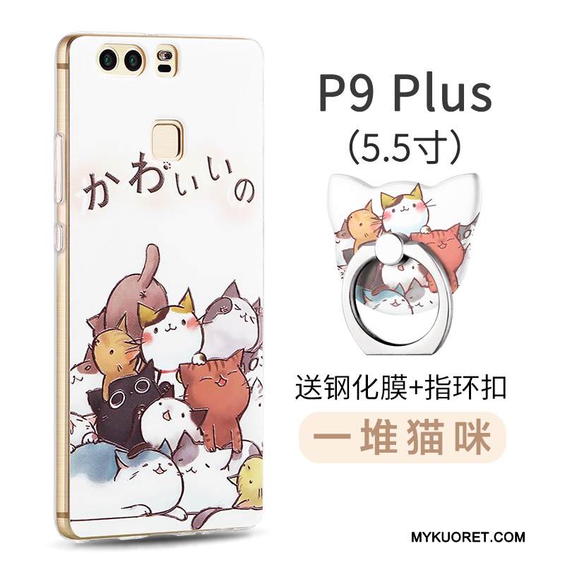 Kuori Huawei P9 Plus Luova Punainen Keltainen, Kotelo Huawei P9 Plus Laukut Pesty Suede Persoonallisuus