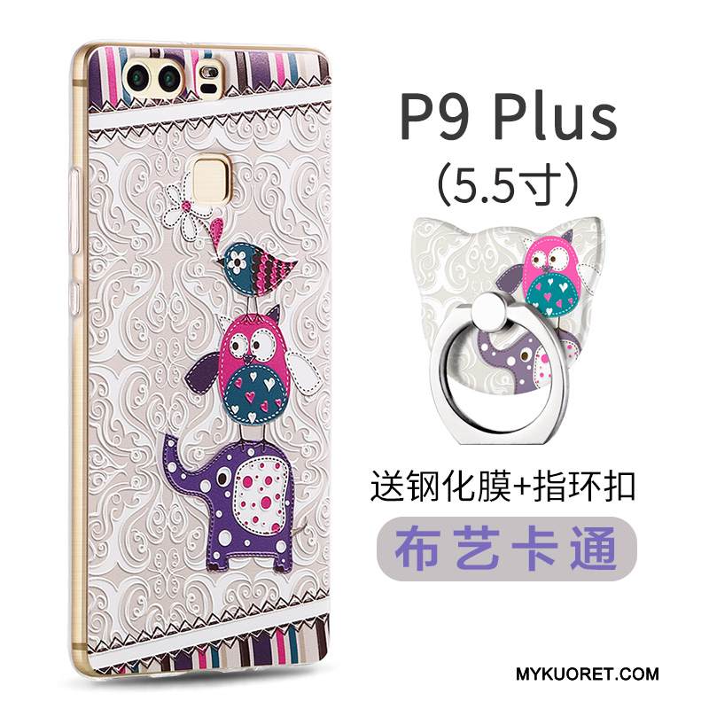 Kuori Huawei P9 Plus Luova Punainen Keltainen, Kotelo Huawei P9 Plus Laukut Pesty Suede Persoonallisuus