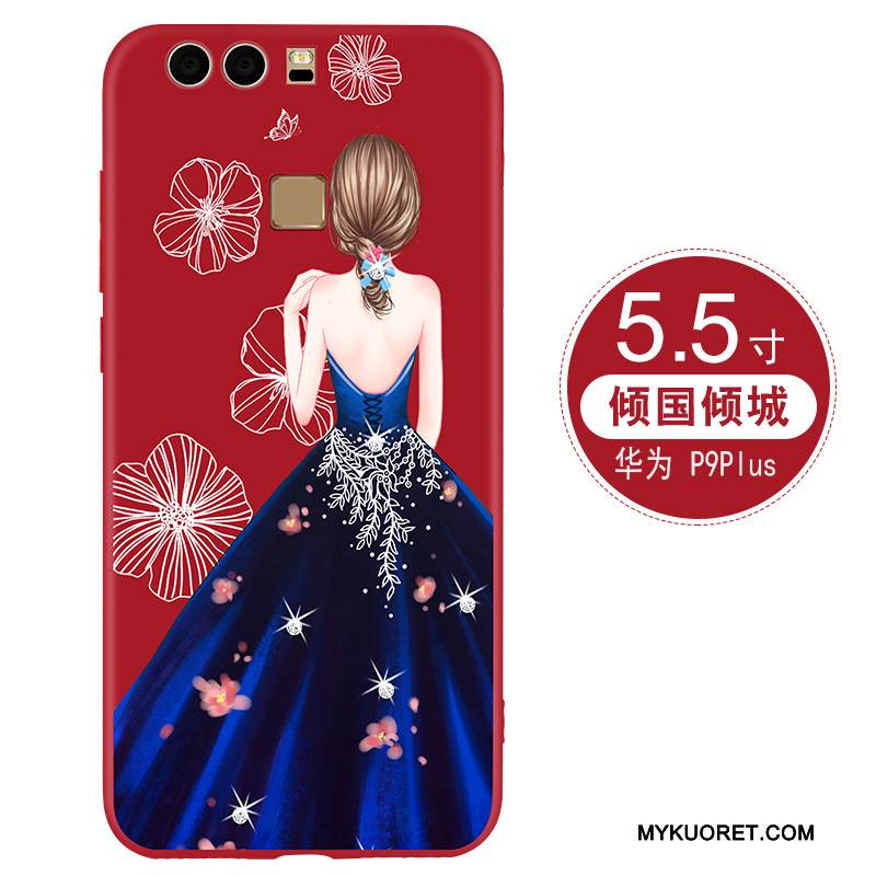 Kuori Huawei P9 Plus Luova Trendi Puhelimen Kuoret, Kotelo Huawei P9 Plus Silikoni Punainen Persoonallisuus