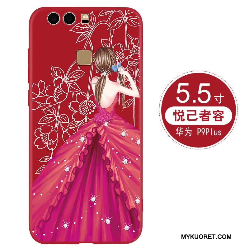 Kuori Huawei P9 Plus Luova Trendi Puhelimen Kuoret, Kotelo Huawei P9 Plus Silikoni Punainen Persoonallisuus