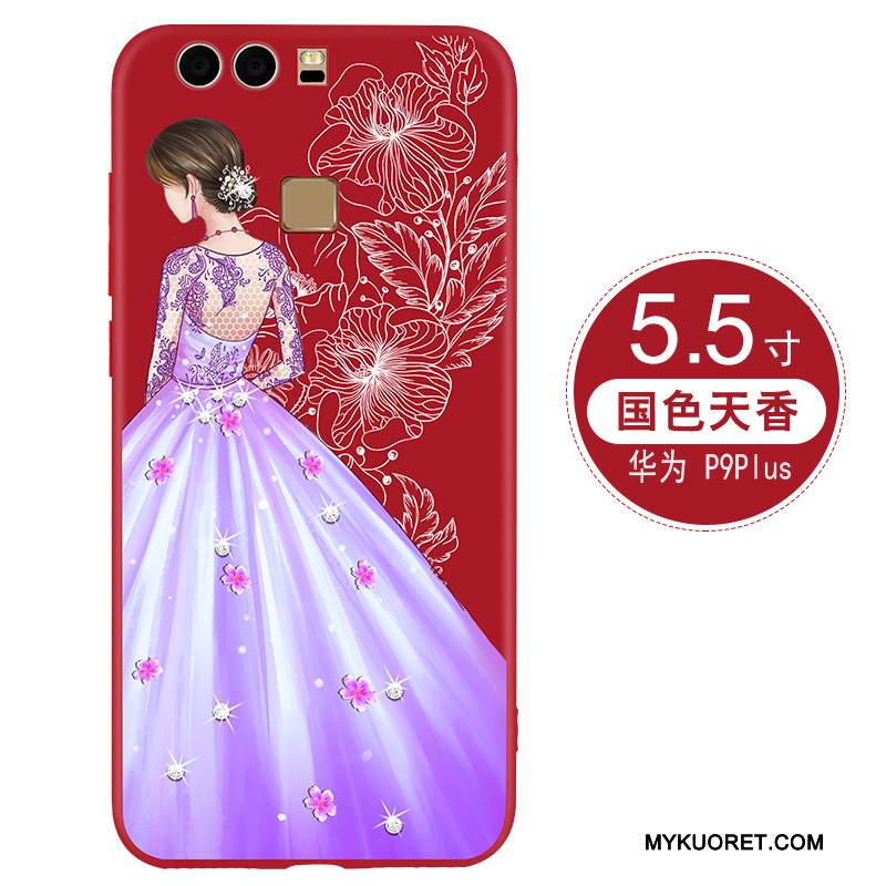 Kuori Huawei P9 Plus Luova Trendi Puhelimen Kuoret, Kotelo Huawei P9 Plus Silikoni Punainen Persoonallisuus