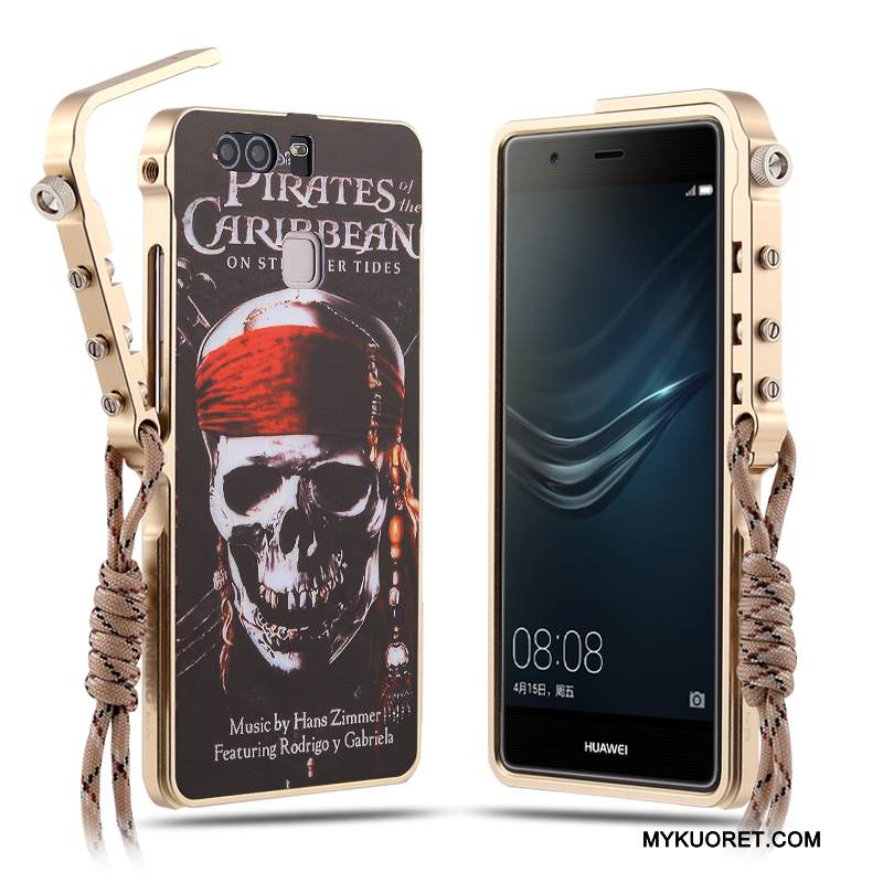 Kuori Huawei P9 Plus Metalli Murtumaton Punainen, Kotelo Huawei P9 Plus Suojaus Trendi Persoonallisuus