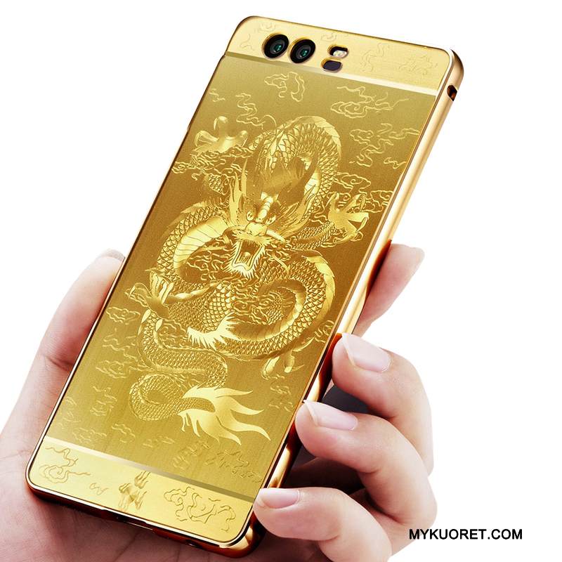 Kuori Huawei P9 Plus Metalli Persoonallisuus Puhelimen Kuoret, Kotelo Huawei P9 Plus Suojaus Trendi Kulta