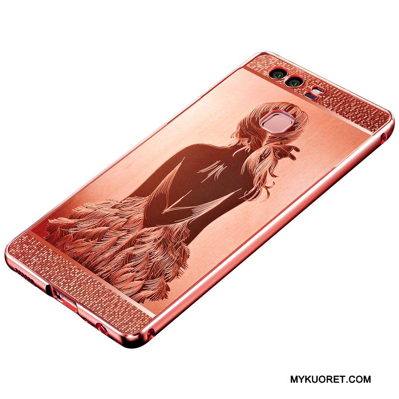 Kuori Huawei P9 Plus Metalli Persoonallisuus Puhelimen Kuoret, Kotelo Huawei P9 Plus Suojaus Trendi Kulta