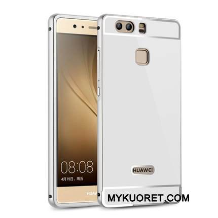 Kuori Huawei P9 Plus Metalli Puhelimen Kuoret Takakansi, Kotelo Huawei P9 Plus Kohokuviointi Peili Kehys