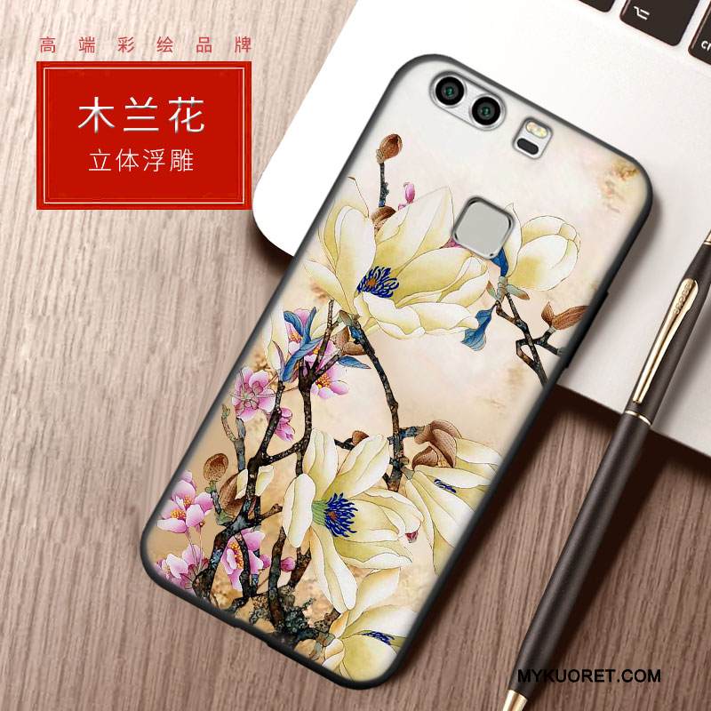 Kuori Huawei P9 Plus Monivärinen Ihana Sininen, Kotelo Huawei P9 Plus Suojaus Pesty Suede Persoonallisuus