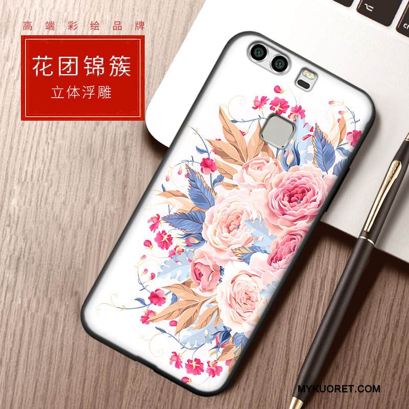 Kuori Huawei P9 Plus Monivärinen Ihana Sininen, Kotelo Huawei P9 Plus Suojaus Pesty Suede Persoonallisuus