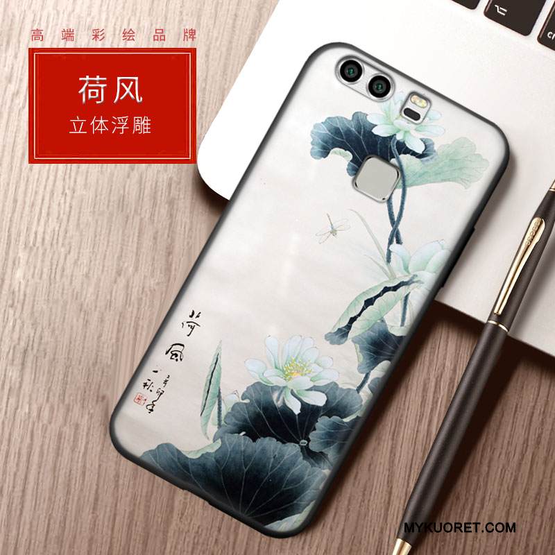 Kuori Huawei P9 Plus Monivärinen Ihana Sininen, Kotelo Huawei P9 Plus Suojaus Pesty Suede Persoonallisuus