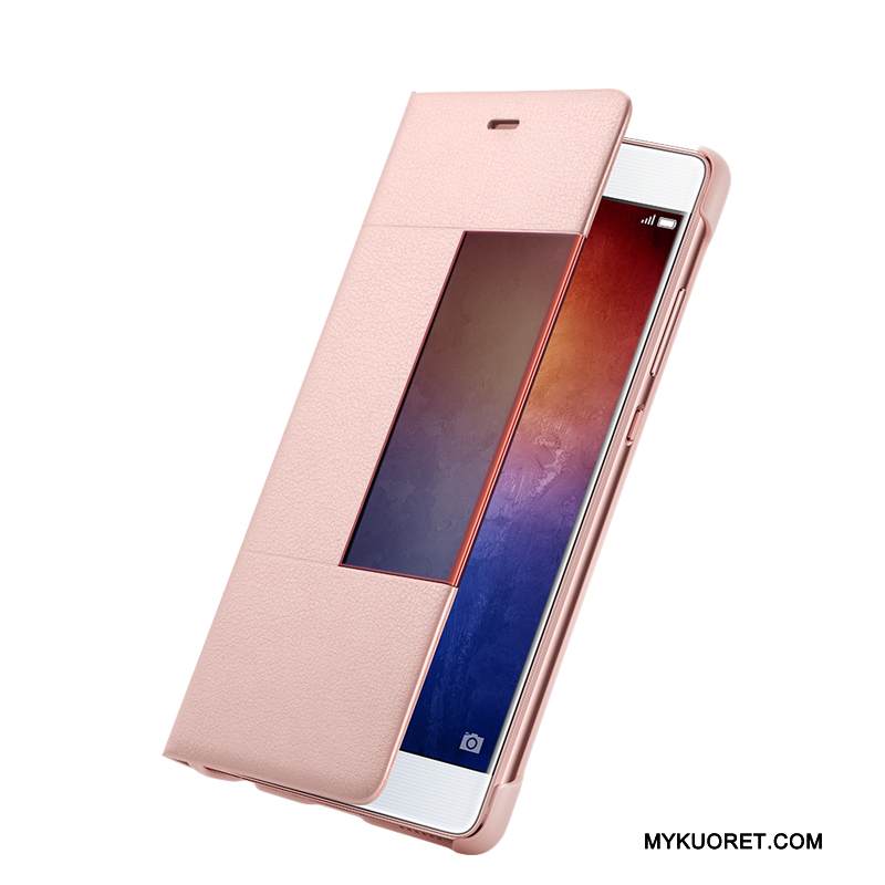 Kuori Huawei P9 Plus Nahka Puhelimen Kuoret Ohut, Kotelo Huawei P9 Plus Kuoret Kulta Trendi