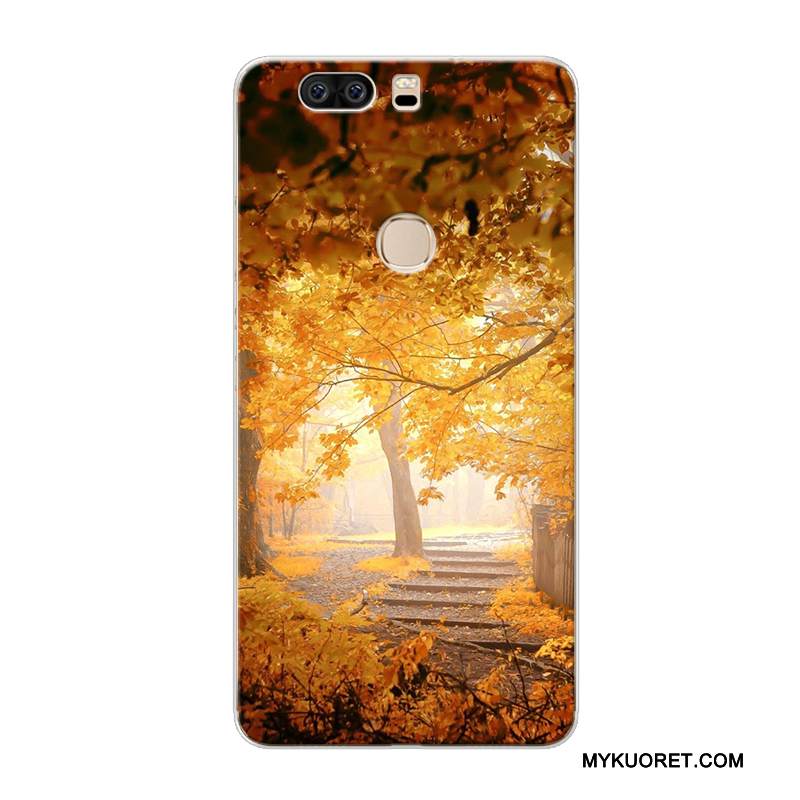 Kuori Huawei P9 Plus Pehmeä Neste Maisema Keltainen, Kotelo Huawei P9 Plus Luova Murtumaton Puhelimen Kuoret