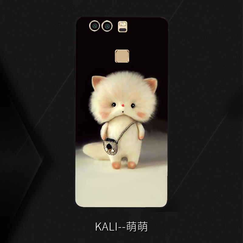 Kuori Huawei P9 Plus Pehmeä Neste Musta Persoonallisuus, Kotelo Huawei P9 Plus Sarjakuva Tide-brändi Murtumaton