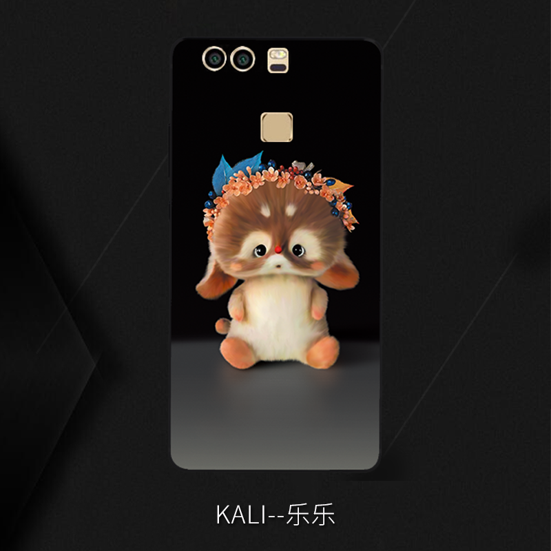 Kuori Huawei P9 Plus Pehmeä Neste Musta Persoonallisuus, Kotelo Huawei P9 Plus Sarjakuva Tide-brändi Murtumaton