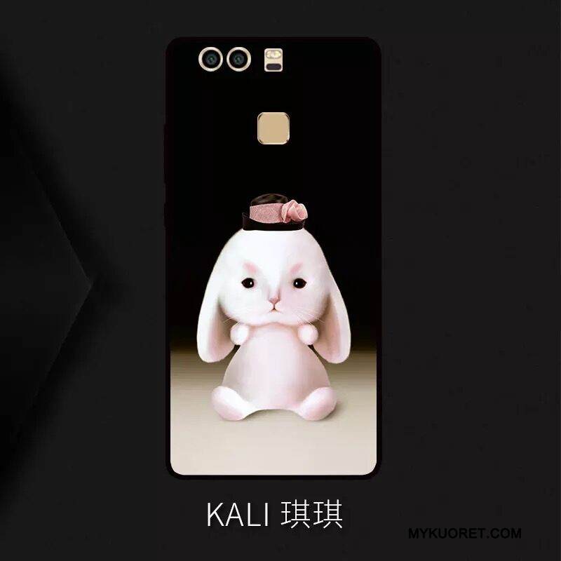 Kuori Huawei P9 Plus Pehmeä Neste Musta Persoonallisuus, Kotelo Huawei P9 Plus Sarjakuva Tide-brändi Murtumaton