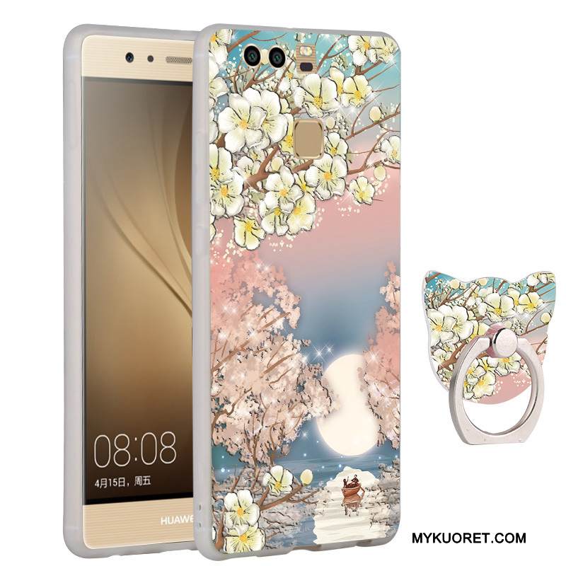 Kuori Huawei P9 Plus Silikoni Murtumaton Pesty Suede, Kotelo Huawei P9 Plus Pehmeä Neste Puhelimen Kuoret