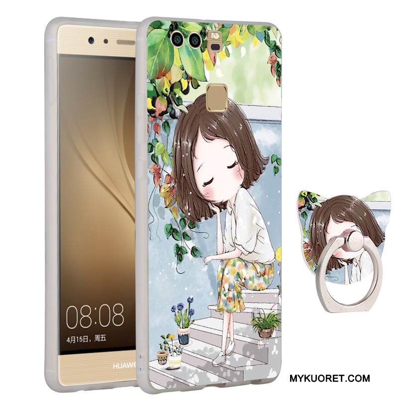 Kuori Huawei P9 Plus Silikoni Murtumaton Pesty Suede, Kotelo Huawei P9 Plus Pehmeä Neste Puhelimen Kuoret