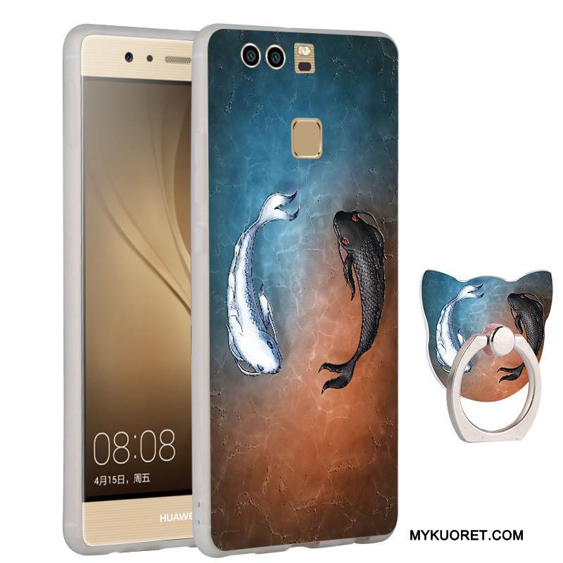 Kuori Huawei P9 Plus Silikoni Murtumaton Pesty Suede, Kotelo Huawei P9 Plus Pehmeä Neste Puhelimen Kuoret