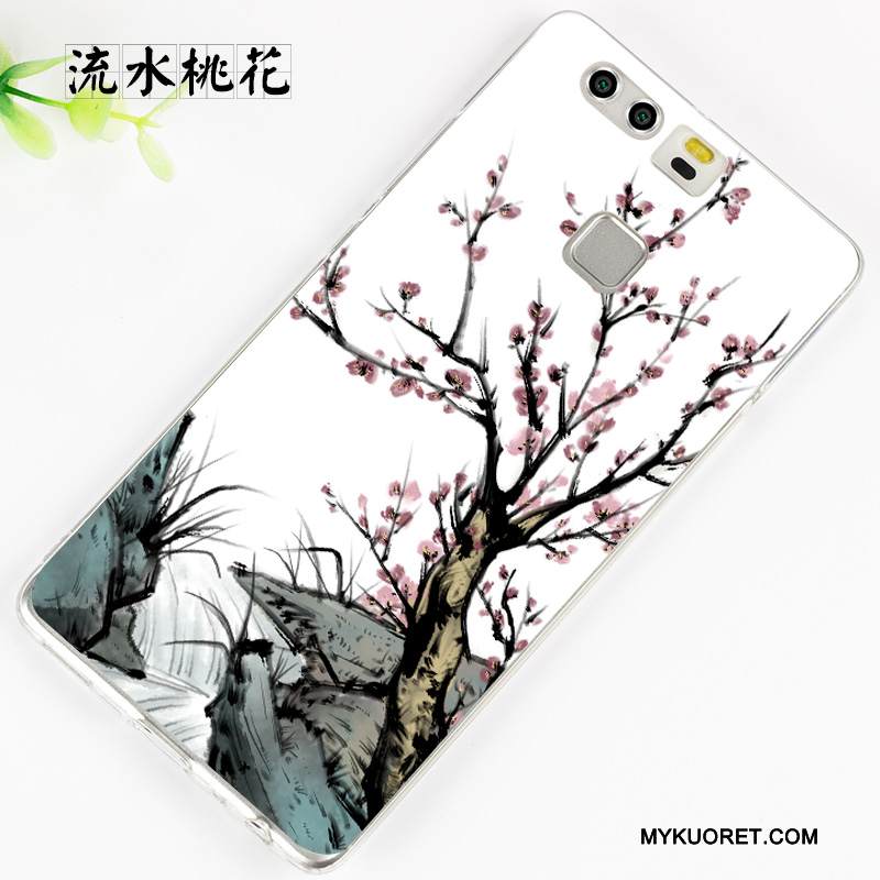 Kuori Huawei P9 Plus Silikoni Puhelimen Kuoret Musta, Kotelo Huawei P9 Plus Suojaus Vaaleansininen Persoonallisuus