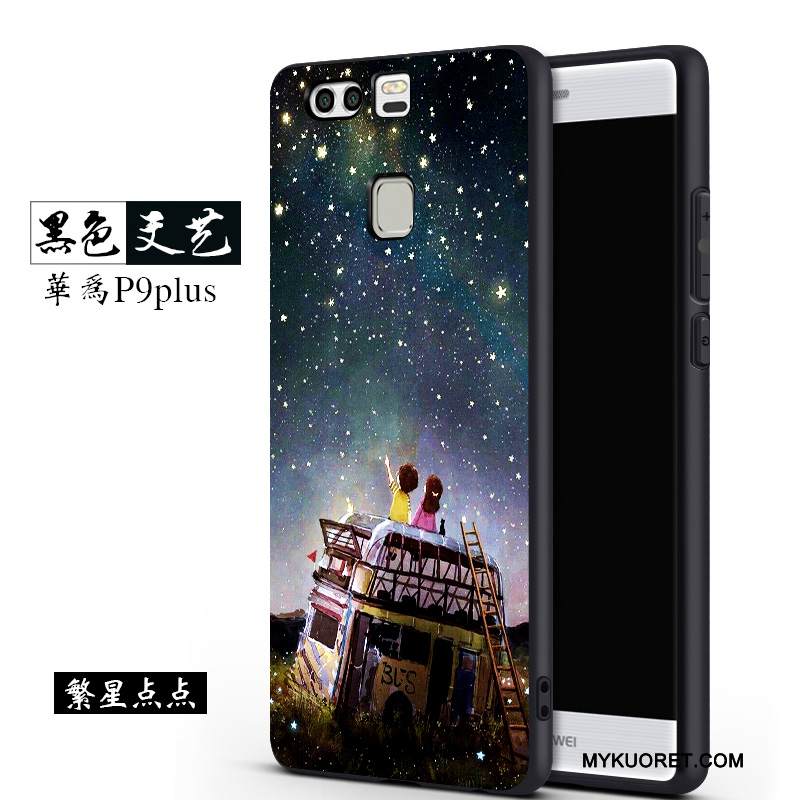 Kuori Huawei P9 Plus Silikoni Puhelimen Kuoret Persoonallisuus, Kotelo Huawei P9 Plus Pehmeä Neste Murtumaton Harmaa