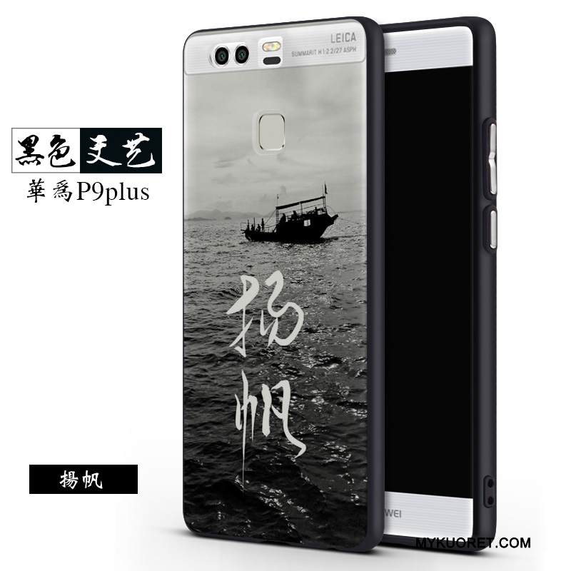 Kuori Huawei P9 Plus Silikoni Puhelimen Kuoret Persoonallisuus, Kotelo Huawei P9 Plus Pehmeä Neste Murtumaton Harmaa