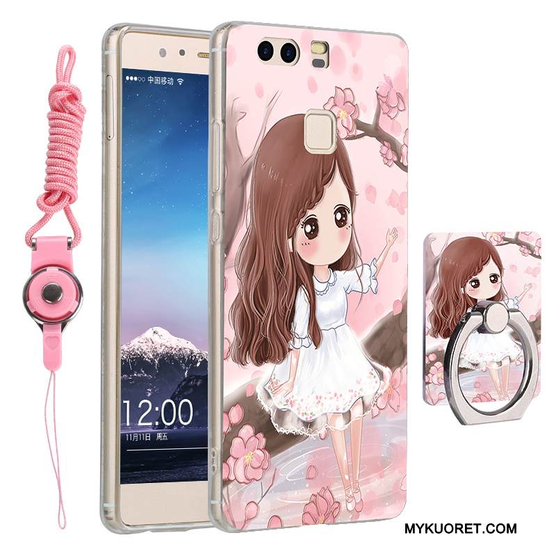 Kuori Huawei P9 Plus Silikoni Ulotteinen Puhelimen Kuoret, Kotelo Huawei P9 Plus Laukut Keltainen Murtumaton