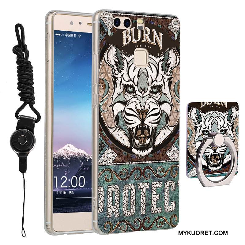 Kuori Huawei P9 Plus Silikoni Ulotteinen Puhelimen Kuoret, Kotelo Huawei P9 Plus Laukut Keltainen Murtumaton