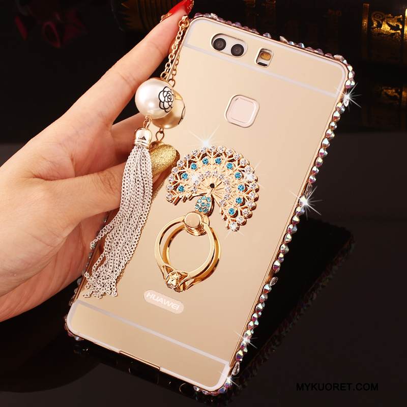 Kuori Huawei P9 Plus Strassi Kehys Puhelimen Kuoret, Kotelo Huawei P9 Plus Metalli Jauhe