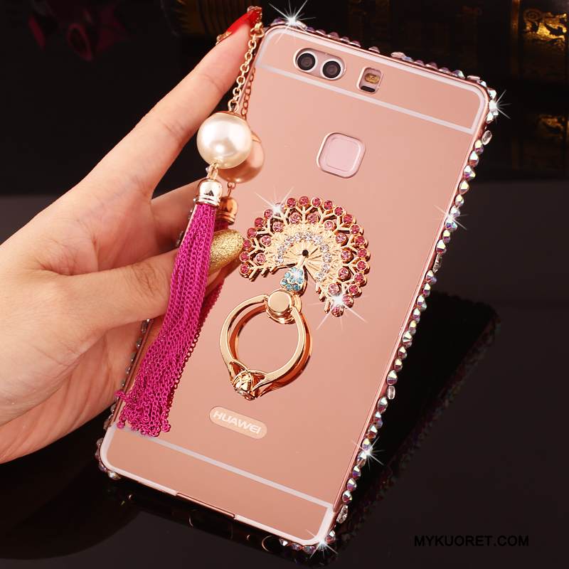 Kuori Huawei P9 Plus Strassi Kehys Puhelimen Kuoret, Kotelo Huawei P9 Plus Metalli Jauhe