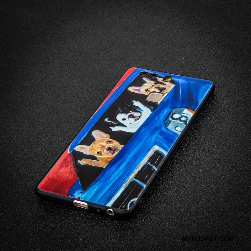 Kuori Huawei P9 Plus Suojaus Koira Persoonallisuus, Kotelo Huawei P9 Plus Pehmeä Neste Puhelimen Kuoret Kissa