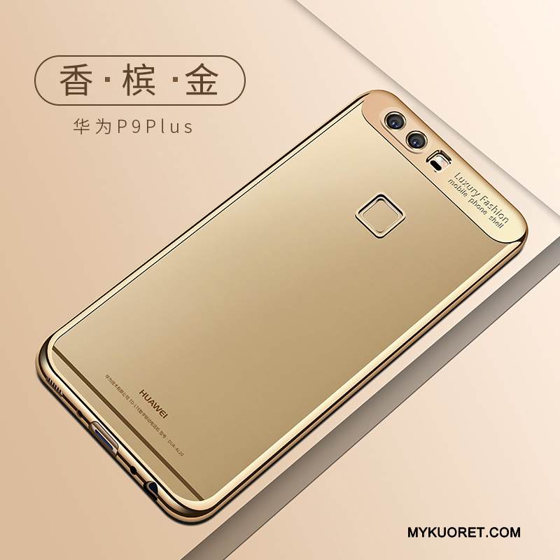 Kuori Huawei P9 Plus Suojaus Ohut Läpinäkyvä, Kotelo Huawei P9 Plus Pehmeä Neste Puhelimen Kuoret Kulta
