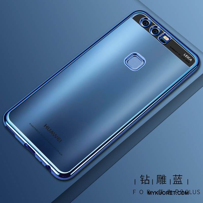 Kuori Huawei P9 Plus Suojaus Ohut Läpinäkyvä, Kotelo Huawei P9 Plus Pehmeä Neste Puhelimen Kuoret Kulta