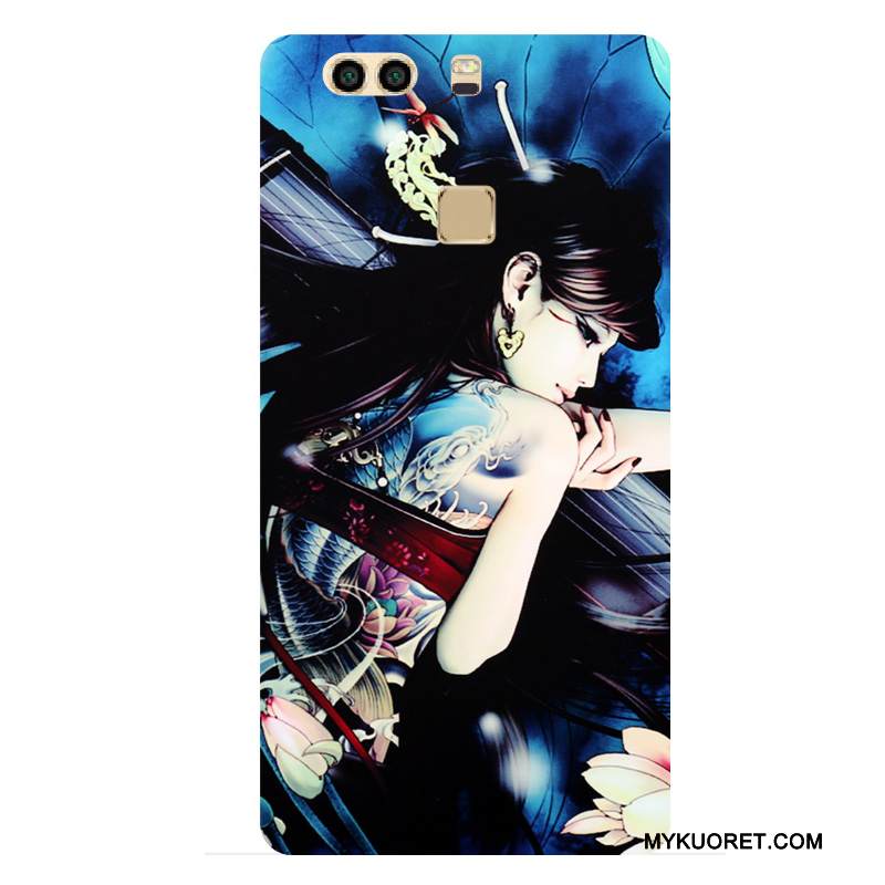 Kuori Huawei P9 Plus Suojaus Puhelimen Kuoret Tatuointi, Kotelo Huawei P9 Plus Laukut Kova Tide-brändi