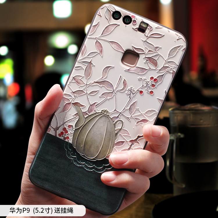 Kuori Huawei P9 Plus Suojaus Ripustettavat Koristeet Murtumaton, Kotelo Huawei P9 Plus Silikoni Jauhe Kiinalainen Tyyli
