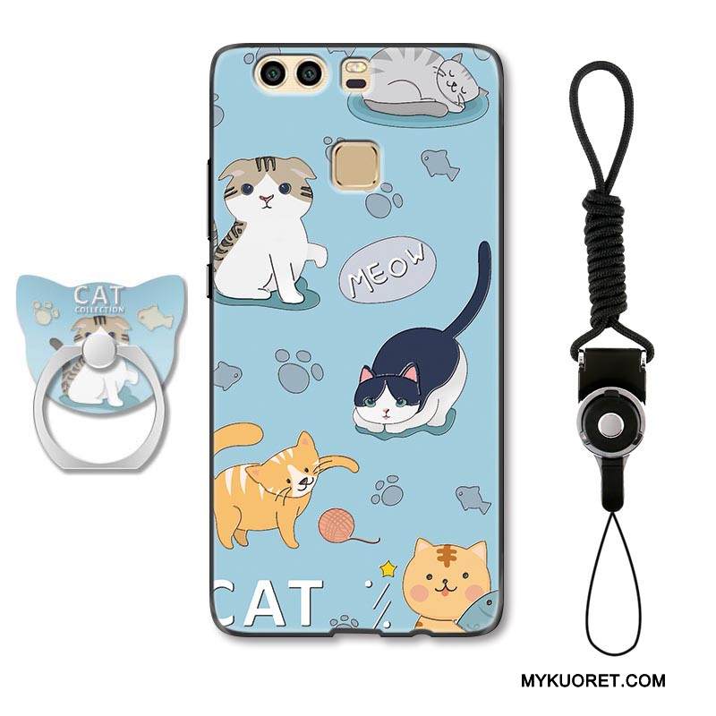 Kuori Huawei P9 Plus Suojaus Ripustettavat Koristeet Opiskelija, Kotelo Huawei P9 Plus Sarjakuva Puhelimen Kuoret Ihana