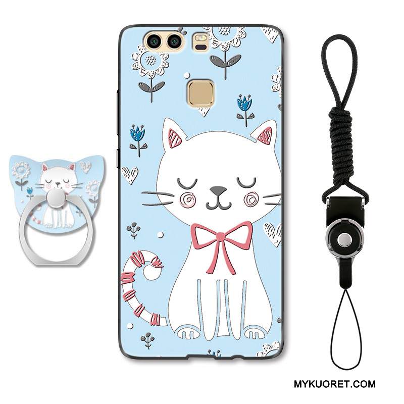 Kuori Huawei P9 Plus Suojaus Ripustettavat Koristeet Opiskelija, Kotelo Huawei P9 Plus Sarjakuva Puhelimen Kuoret Ihana