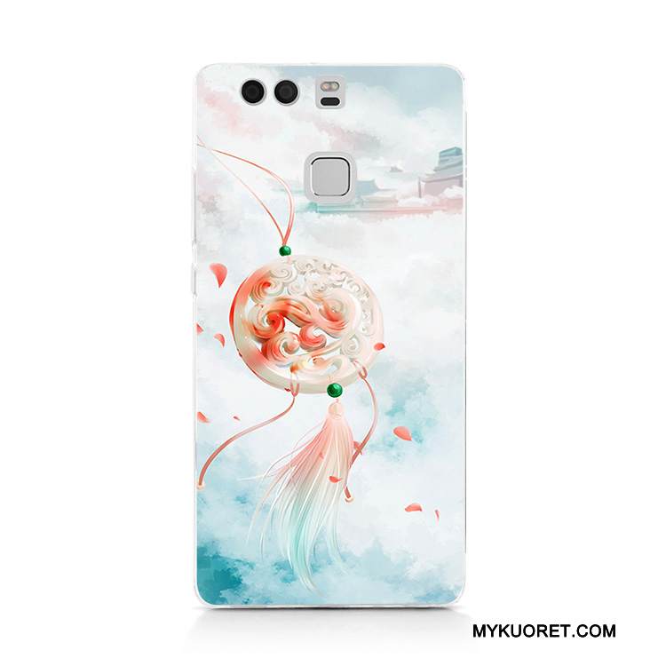 Kuori Huawei P9 Plus Vuosikerta Kiinalainen Tyyli Vihreä, Kotelo Huawei P9 Plus Suojaus Puhelimen Kuoret