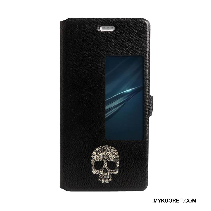 Kuori Huawei P9 Sarjakuva Puhelimen Kuoret Trendi, Kotelo Huawei P9 Suojaus Violetti Avaa Ikkuna