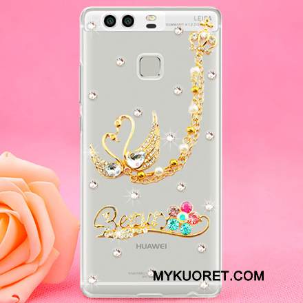 Kuori Huawei P9 Strassi Ohut Kova, Kotelo Huawei P9 Suojaus Trendi Punainen